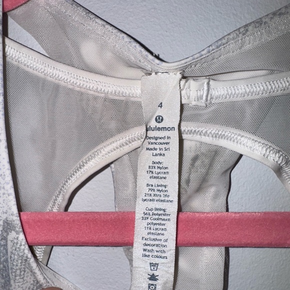 Lululmeon No Limits Tank - Mesh Racerback Bra Tank Rare Print - Picture 3 of 3
